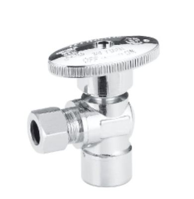 Servizio OEM 90 gradi 2 Way Angle Valve Acqua calda e fredda Bagno Toilet Thread 3/8" 1/2 Brass Angle Valve