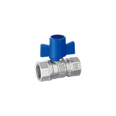 Valvola a sfera a filo in ottone Valvola a sfera forgiata con sedile in PTFE vergine e fuso a prova di tronco