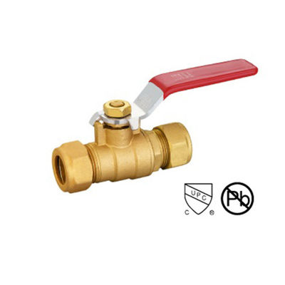 Valvola a sfera in ottone da 1/2 ′′ con COM X COM forgiata con compressione