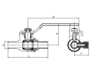Valvola a sfera Pex X Pex con scarico a rivestimento semplice o in bronzo WOG per la porta di connessione del tubo 1/2 -1  ((600 WOG,150WSP)