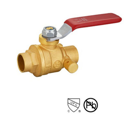 600WOG 150WSP Valvola a sfera di saldatura a porta piena 1/ 2 con cromo o lega di zinco 1/2 ′′