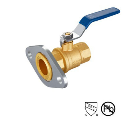 STD Port Flange di ottone 1/ 2 pollici Valvola a sfera di saldatura Flange End Steel Chrome Plating 3/4 "