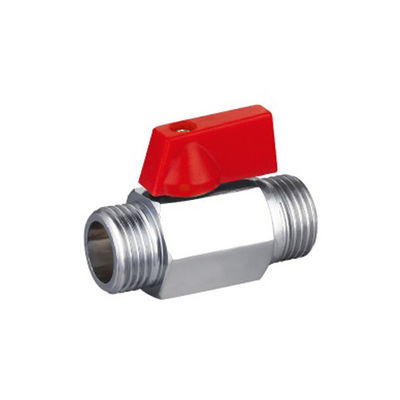 SS Mini Valvola a sfera in ottone lucidato F X F Maschio a filo ANSI Standard