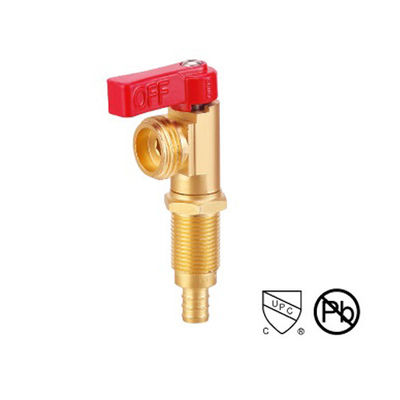 Valvole a sfera in ottone per tubi a sfera per macchine per la produzione di ghiaccio Valvola a filo ANSI Standard
