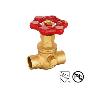 1/2′′ -3/4′′ Fine saldatore collegare valvole di arresto di ottone con valvola di arresto di scarico di ottone