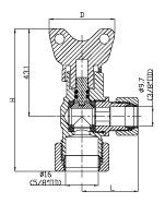 Valvola angolare con cromo di 15 mm OEM/ODM