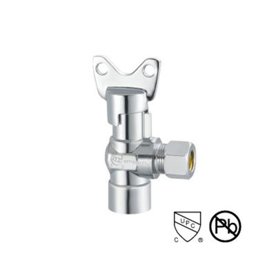 Valvola d'angolo in rame in ottone saldatore 1 2 X 3 8 Livello libero da piombo 1.5 GPM