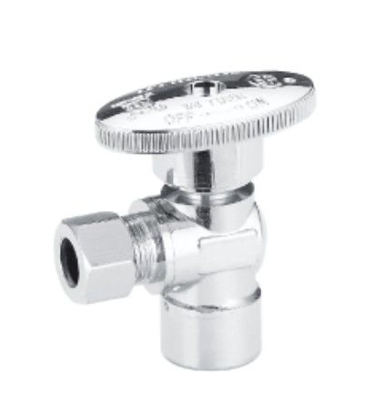 Servizio OEM 90 gradi 2 Way Angle Valve Acqua calda e fredda Bagno Toilet Thread 3/8" 1/2 Brass Angle Valve