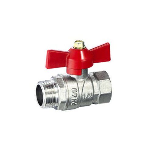 SS 3/4 valvola a sfera in ottone maschio e femmina con filo di virgine Ptfe sedile e soffiare fuori prova stelo