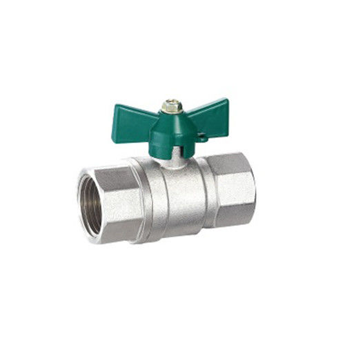 Valvola a sfera a filo in ottone Valvola a sfera in ottone forgiata con sedile in Ptfe vergine e fusto anti-sciopero