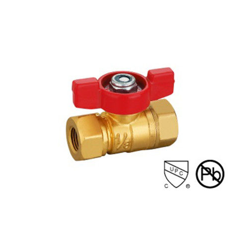 1/8-1/4 Mini Valvola a sfera con ANSI B1.20.1 600 Valvola a sfera in ottone Wog