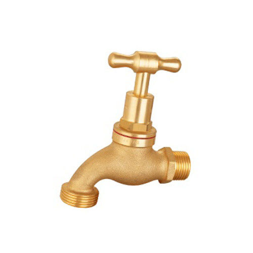 ANSI Maschio fili di tubo Bib ottone Bibcock Valvola con nucleo di palla e manico corpo di ottone