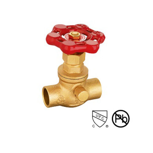 1/2′′ -3/4′′ Fine saldatore collegare valvole di arresto di ottone con valvola di arresto di scarico di ottone