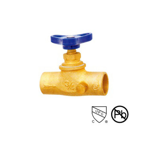 Valvola di arresto in ottone con scarico 1/2′′ -3/4′′ tipo rettilineo Sedile e disco rinnovabili